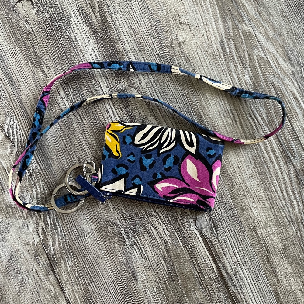 Vera Bradley Zip ID case lanyard